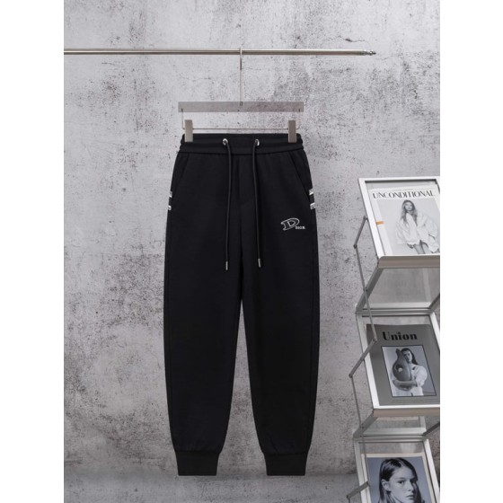 Dior Black D-Logo Side-Print Jogger Pants
